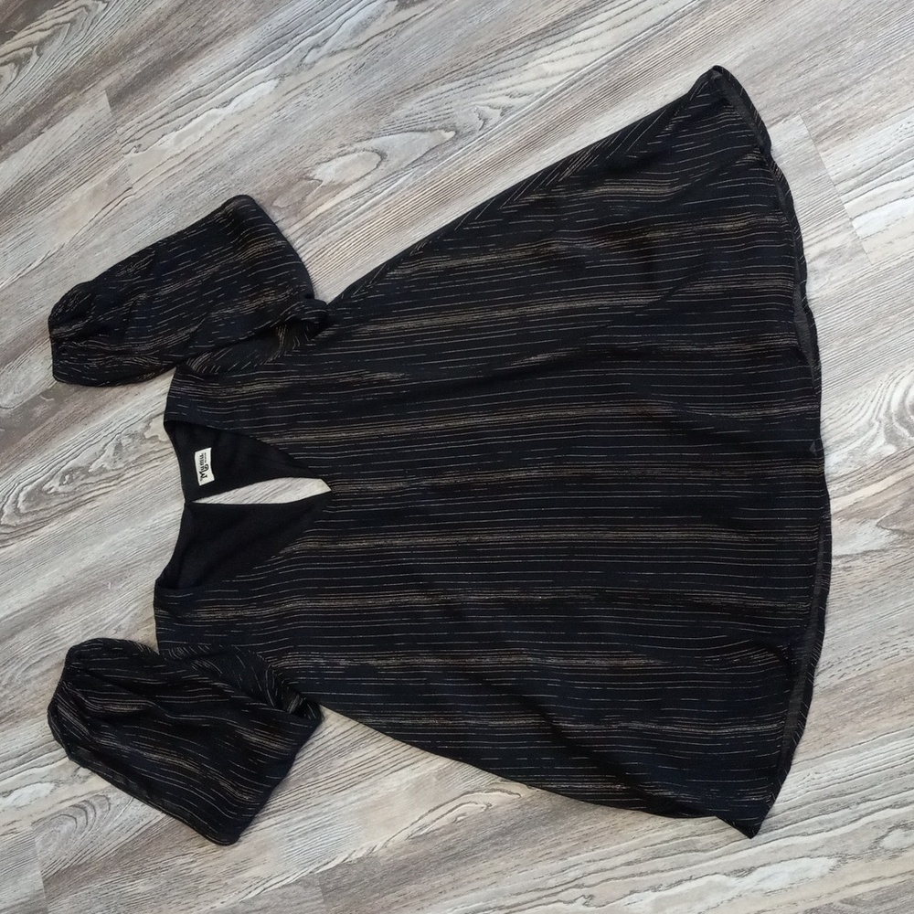Show Me Your MuMu Tessa Tunic Dress In Sparkle And Shine Black Size M